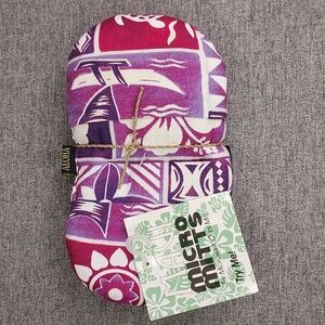 Maui Micro Mitts Pink Purple Hawaiian Tropical Print Microwave Oven Mitt NWT